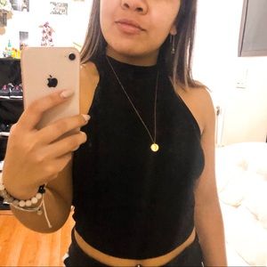 Bozzolo cropped halter top